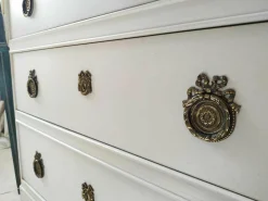 Kommode Massivholz Kirsche Weiss mit 3 Schüben