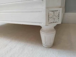 Kommode Massivholz Kirsche Weiss mit 3 Schüben