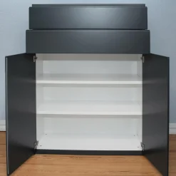 Kommode Optima Lack Anthrazit 25 Durchgehende Griffmulde