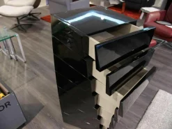 Kommode Piroette Lack Schwarz Hochglanz