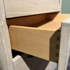 Kommode Sesam Eiche Weißöl Mit Nickelknöpfen