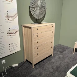 Kommode Sesam Eiche Weißöl Mit Nickelknöpfen