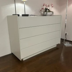 Kommode You 46 Lack Pearl Weiß Matt Oberplatte Linoleum Braun Rot