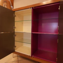 Kommode Zephir Kischbaumholz Massiv Türen Im Edlen Silberglanz Look Grifflos