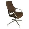 Konferenzsessel 301/5 Graph Leder 74/16 Dunkelbraun Gestell Verchromt