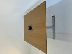 Konferenztisch HiLow Conference Eiche Furniert Gestell Alu Verchromt