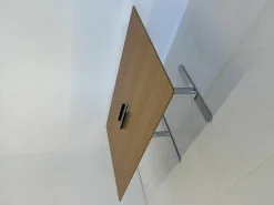 Konferenztisch HiLow Conference Eiche Furniert Gestell Alu Verchromt