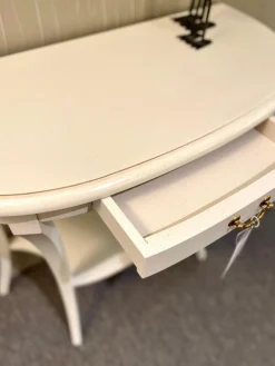 Konsole 4800 A Halbrund Altweiß Patiniert