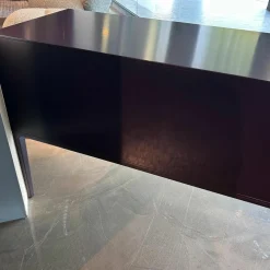 Konsole Alcor Weinrot Gestell Nickel Bronzefarbig Lackiert