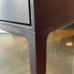 Konsole Alcor Weinrot Gestell Nickel Bronzefarbig Lackiert