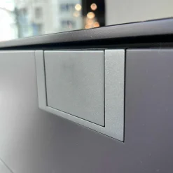 Konsole Alcor Weinrot Gestell Nickel Bronzefarbig Lackiert