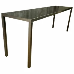 Konsole Cassandra Farbe Silber Platte Glänzend Struktur Metall