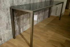 Konsole Cassandra Farbe Silber Platte Glänzend Struktur Metall