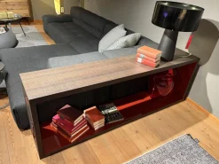 Konsole Frank 12 Furnier Räuchereiche Und Schnitteiche Innen Ziegelrot Rot Glänzend Lackiert