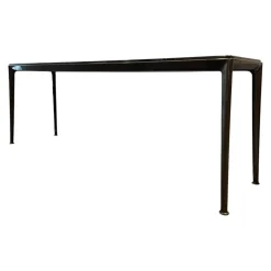 Konsole Mirto Indoor IMT190 6C Platte Marmor Schwarz Marquinia Glänzend Gestell Schwarz Verchromt Lackiert