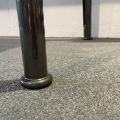 Konsole Mirto Indoor IMT190 6C Platte Marmor Schwarz Marquinia Glänzend Gestell Schwarz Verchromt Lackiert