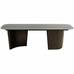 Konsole Song Platte Glas Rückseitig granitfarbig Lackiert Gestell Esche Massiv, Schwarz Lackiert