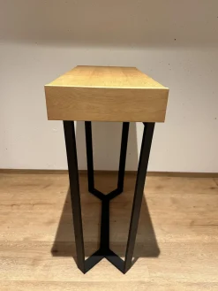 Konsoltisch Dexter Platte Eiche Natur Geölt Gestell Eisenprofil Schwarzanthrazit Geschweißt