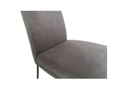 Kufenstuhl Stoff Anthrazit Gestell Kufen Edles Schwarz Matt