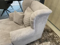 Lesesessel 47003 Stoff Cord 16005 28 Silber Fuß Buche Natur Gedreht Inklusive Kissen