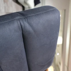 Liege Wang 3 Textilbezug Dunkelblau Freischwingergestell Metall Mit Verstellbarer Liegefläche