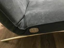 Liegesessel Jonas P4 Leder D Denver Whale Blau Gestell Edelstahl Mit Akku