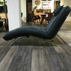 Liegesessel Jonas P4 Leder D Denver Whale Blau Gestell Edelstahl Mit Akku