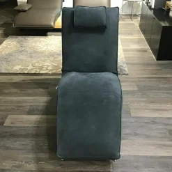 Liegesessel Jonas P4 Leder D Denver Whale Blau Gestell Edelstahl Mit Akku