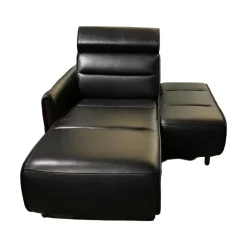 Longseat Sessel Emily Leder Noblesse 19 Schwarz