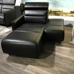 Longseat Sessel Emily Leder Noblesse 19 Schwarz