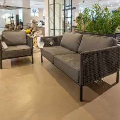 Lounge Sessel Encore Soft Rope Dark Grey Kissen Farbe Lava Grey