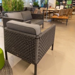 Lounge Sessel Encore Soft Rope Dark Grey Kissen Farbe Lava Grey