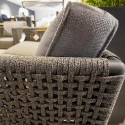 Lounge Sessel Encore Soft Rope Dark Grey Kissen Farbe Lava Grey