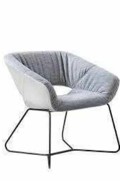 Loungesessel Averio Stoff Platingrau