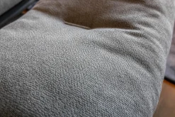 Loungesessel Cordia Stoff 9129 Stahl Grau Leder 171 Anthrazit Niedriger Rücken mit Hocker