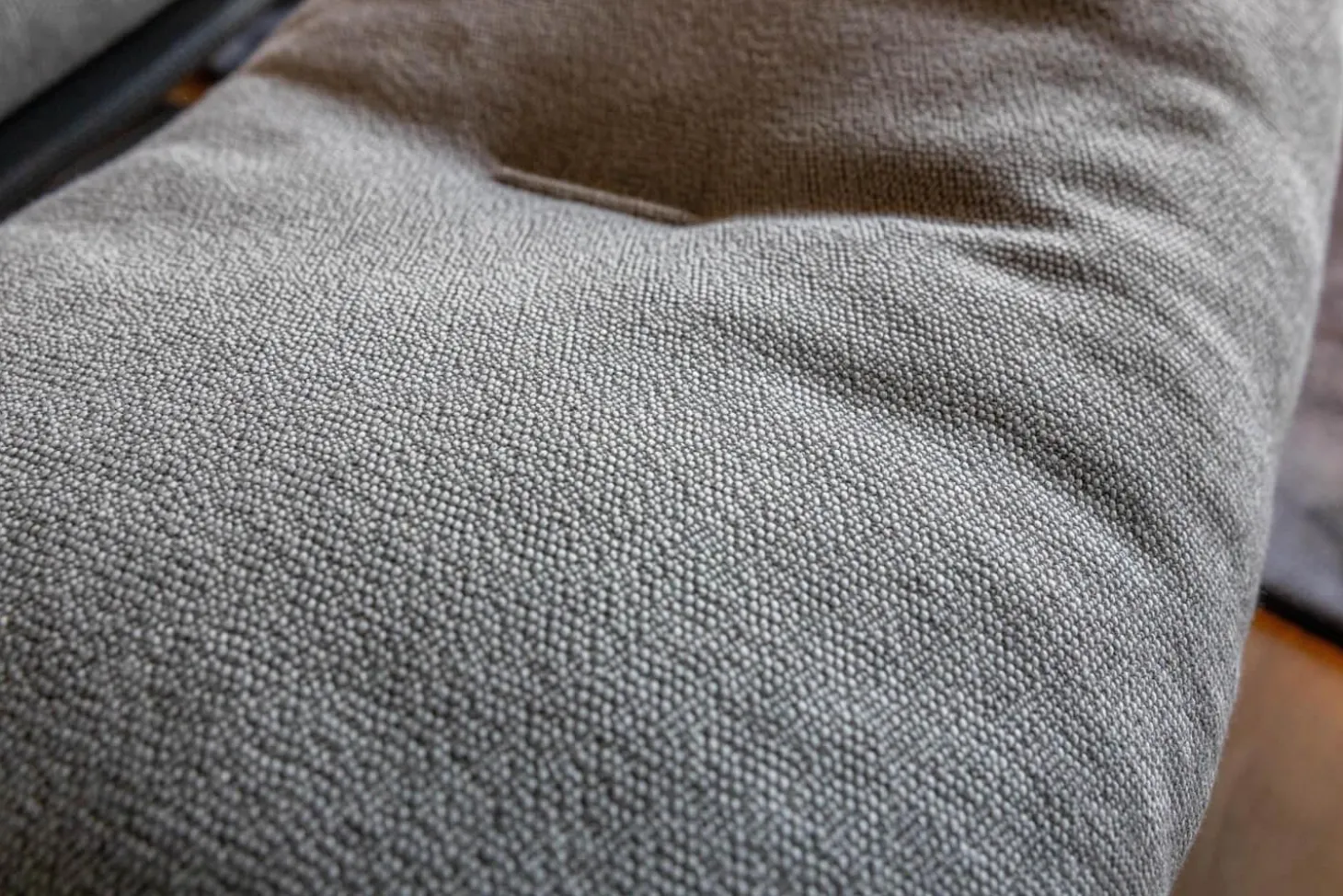 Loungesessel Cordia Stoff 9129 Stahl Grau Leder 171 Anthrazit Niedriger Rücken mit Hocker