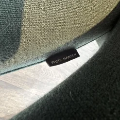 Loungesessel Let Stoff Christianshavn 1161 Dunkelgrün Gestell Metall Chrom