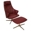 Loungesessel Mit Hocker 4+ Lounge Shiraz Rot 29 Lavalina Fußkreuz Alu Poliert