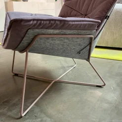 Loungesessel Nest Pure Stoff Seven 71 Lavendel Violett Schale Formflies Grau Gestell Rose Inklusive Hocker
