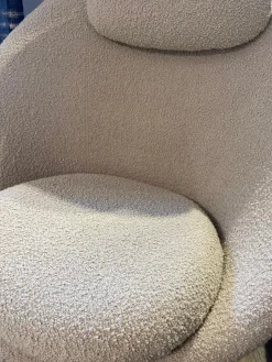 Loungesessel Pace Stoff White Fabric 1500 Weiß Gestell Aluminium Schwarz Lackiert