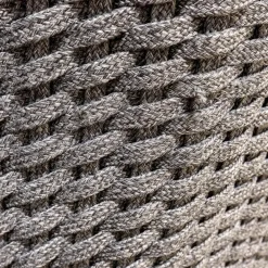 Loungesessel Peacock Soft Rope Geflecht Dark Grey Grau Gestell Aluminium Dark Grey Grau Drehbar Inklusive Kissensatz Light Grey Grau