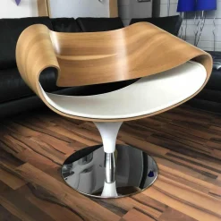 Loungesessel Perillo Leder Lavalina Weiß