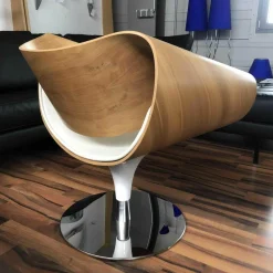 Loungesessel Perillo Leder Lavalina Weiß