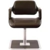 Loungesessel 810S Silver Leder Premium Oliv Braun-Grün Gestell Metall
