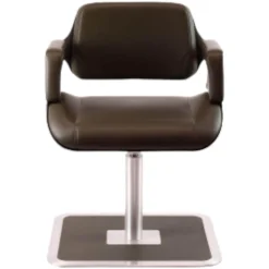 Loungesessel 810S Silver Leder Premium Oliv Braun-Grün Gestell Metall