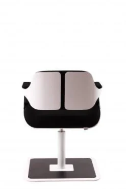 Loungesessel 810S Silver Stoff Tonica Schwarz Gestell Metall Weiß-Silber Beschichtet