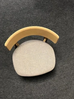 Lounge-Stuhl Nora Eiche Massiv Weiß Geölt Stoff Main Line Flax Archway