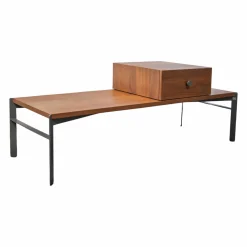 Lowboard 914 Holzfurnier Farblos Lackiert Nussbaum Amerikanisch Gestell Umbragrau