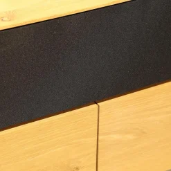 Lowboard Farn Media Holz Knorrige Eiche Puro Geölt Akustikstoff Schwarz Mit 2 Hängeschränken