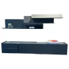 Lowboard Jorel Mattglas T83 Navy Und 82 Atlantic Inklusive Wandregal Lilu Und Beleuchtung